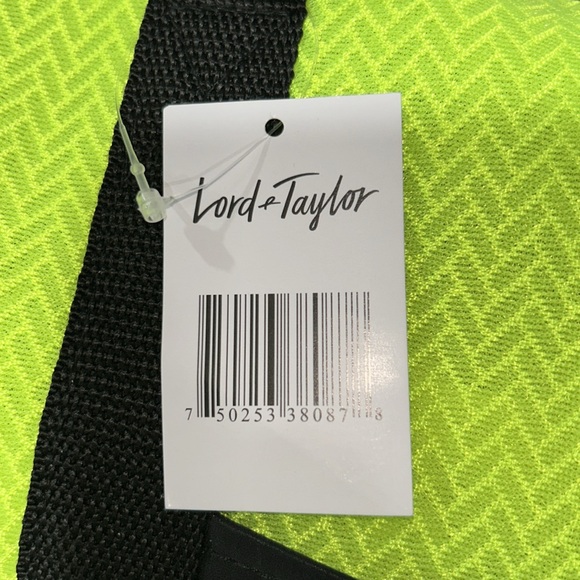 Lord & Taylor Neon green duffle bag - Picture 6 of 6